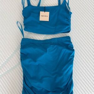 Superdown Blue Two-Piece Set